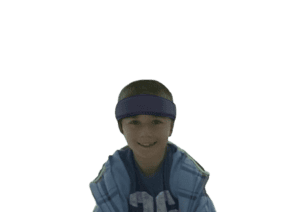 Alex, age 9, is wearing an Ultra JR™ in navy blue