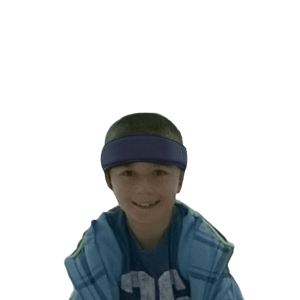 Alex, age 9, is wearing an Ultra JR™ in navy blue