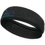 Soft black protective headband by Forcefield® featuring the Warrick Skating Club logo, designed to protect athletes during high-risk activities in non-collision sports.