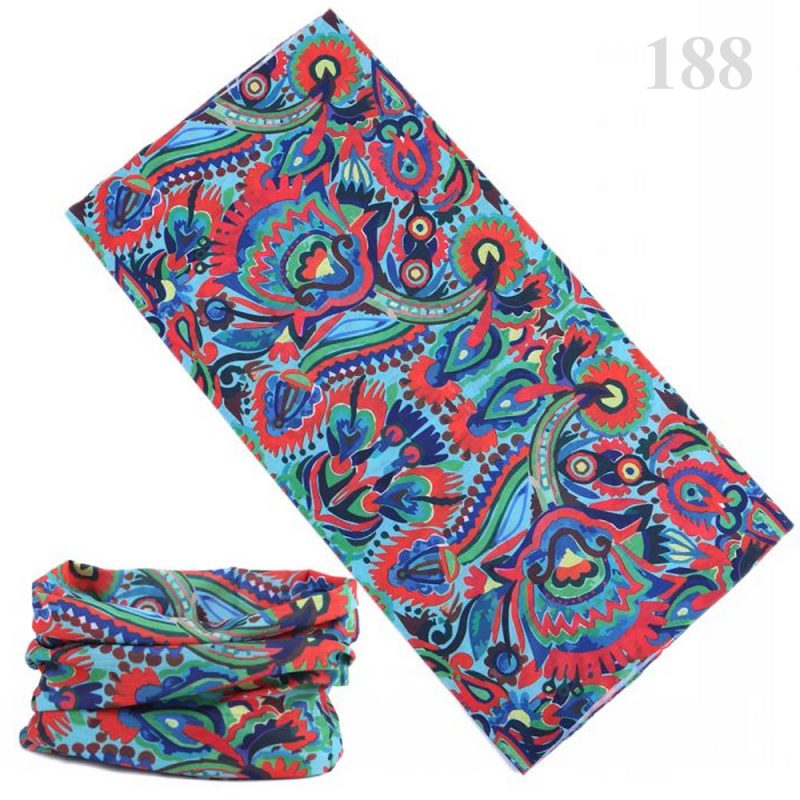 Bright, colorful paisley-patterned protective headband by Forcefield® designed for athletes and high-risk activities, offering extra head protection in a lightweight, comfortable fit.
