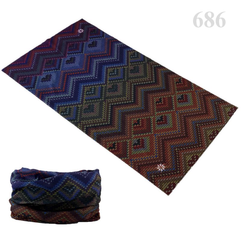 Colorful woven headband with geometric patterns, suitable for sports and outdoor activities, made by Forcefield® for protection and comfort.
