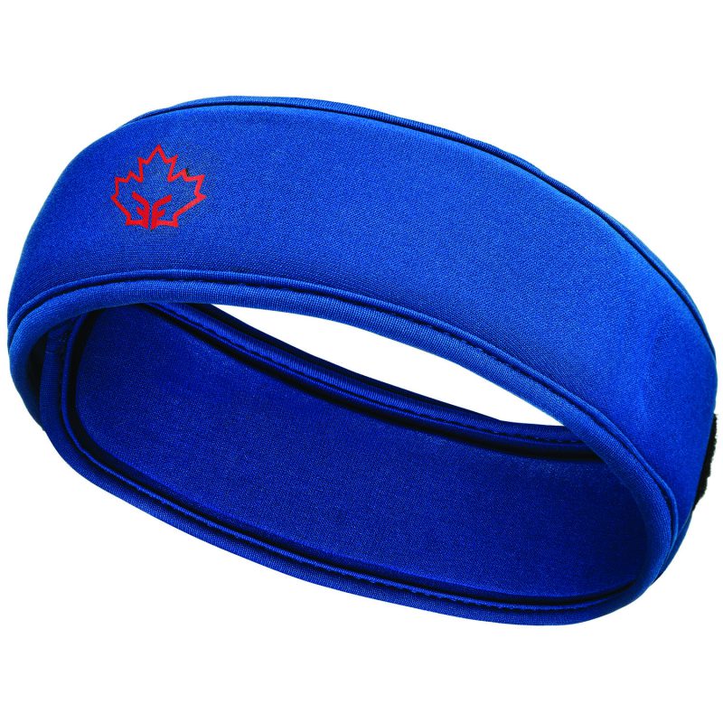 Soft, protective Forcefield® headband filled with helmet polymer designed for athletes and active individuals to add a layer of protection during high-risk activities or non-collision sports. Royal Blue.
