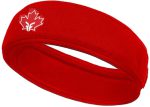 Red Ultra™ Forcefield® protective headband featuring a maple leaf outline